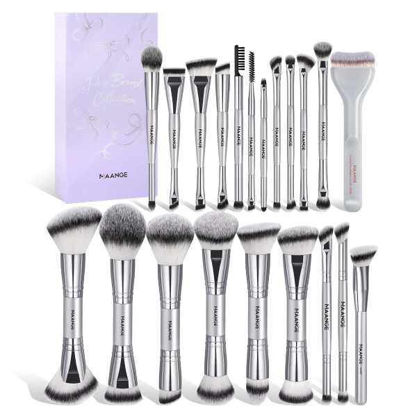 MAANGE Wholesale Customized  21pcs Makeup Brushes Powder Foundation Concealer Blush  Eyeshadow Professional  Makeup Brush Set