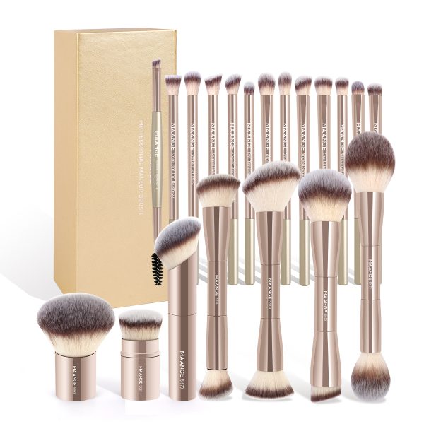 MAANGE Custom Logo 20pcs Makeup Brush Makeup Bax Foundation Loose Powder Eyeshadow Professional Makeup Brush Set