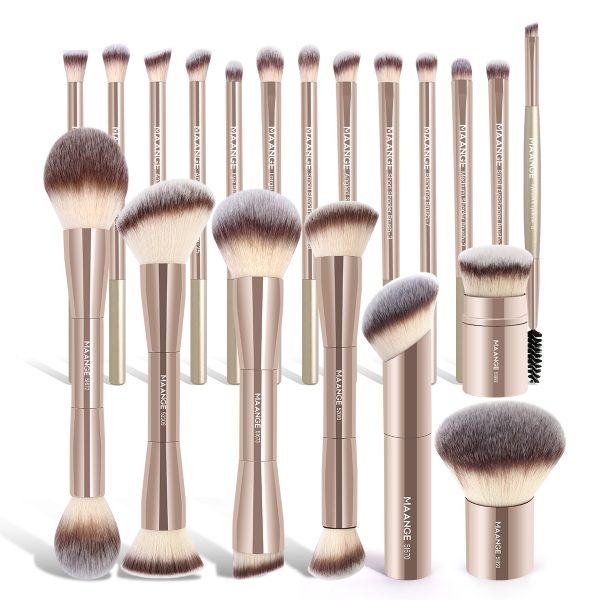 MAANGE Wholesale Custom Logo 20pcs Makeup Brush Makeup Bag Foundation Loose Powder Eyeshadow Professional Makeup Brush Set