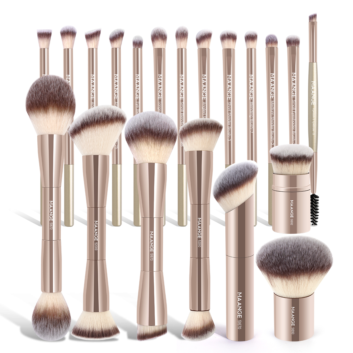 MAANGE  Wholesale Custom Logo 20pcs Makeup Brush Makeup Bag Foundation Loose Powder Eyeshadow  Professional Makeup Brush Set - 图片 1