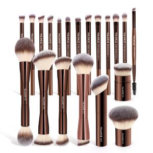 MAANGE Wholesale Custom Logo 20pcs Makeup Brush Makeup Bag Foundation Loose Powder Eyeshadow Professional Makeup Brush Kit