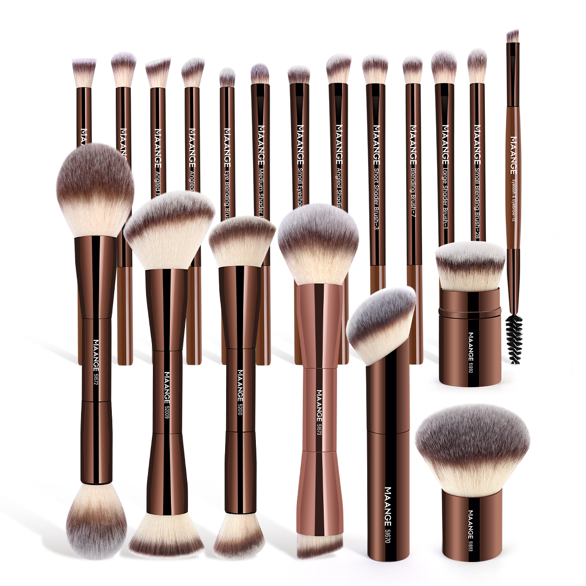 MAANGE  Wholesale Custom Logo 20pcs Makeup Brush Makeup Bag Foundation Loose Powder Eyeshadow  Professional Makeup Brush Kit - 图片 1