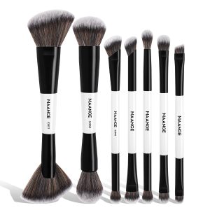 MAANGE Custom Logo OEM&ODM Luxury 7pcs Double-ended Makeup Brushes Set Foundation Eyeshadow Private Label  Makeup Brush Set