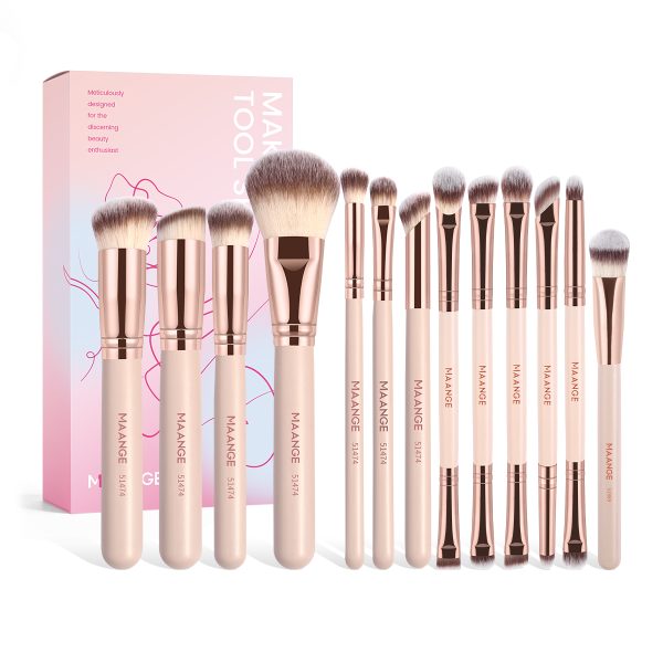 MAANGE Wholesale Custom OEM&ODM Professional 13PCS Makeup Brush Foundation Loose Powder Blush Eyeshadow Brush Makeup Brush Set