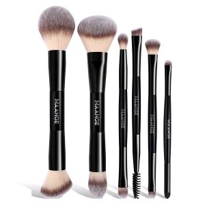 MAANGE Custom OEM&ODM 6PCS Double-ended Makeup Brushes Foundation Concealer Eye Shadow Brush Facial Makeup Brush Set