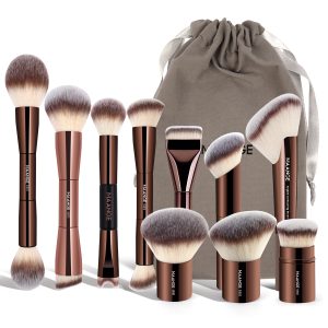 MAANGE Custom OEM&ODM 10PCS Professional Makeup Brush Set Private Label Foundation Eyeshadow Brush Facial Makeup Brushes Set