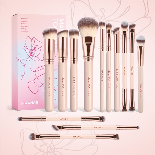 MAANGE Wholesale Custom OEM&ODM Professional 13PCS Makeup Brush Foundation Loose Powder Blush Eyeshadow Brush Makeup Brush Set