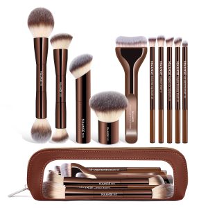 MAANGE Wholesale Custom 10 Pcs Professional Makeup Set Foundation Blush Loose Powder Professional Makeup Brush Set