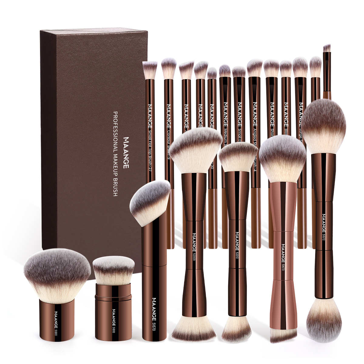 MAANGE  Wholesale  Private Label 20pcs Makeup Brush Makeup Bag Foundation Loose Powder Eyeshadow  Professional Makeup Brush Set - 图片 1