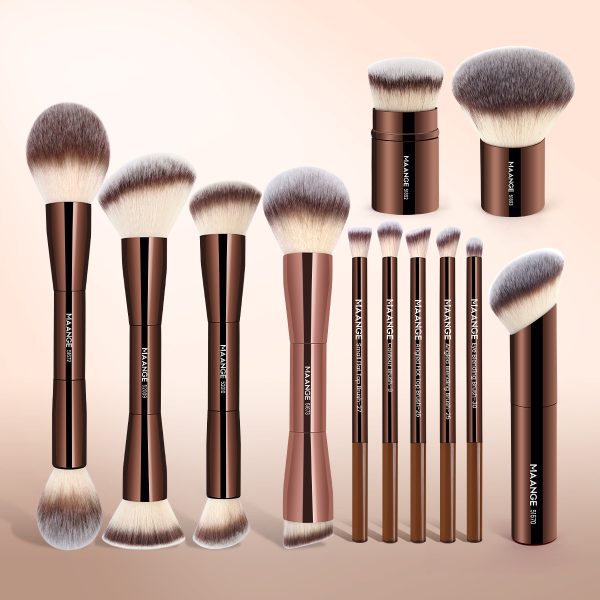 MAANGE Wholesale12pcs  Makeup Brushes Set Foundation Powder Blending Eyeshadow Professional Makeup Brushes Set