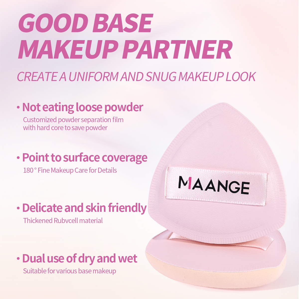 MAANGE Wholesale Custom OEM&ODM 13pcs Makeup Brush Set 2PCS Air Cushion Puff Powder Brush Concealer Makeup Tool Makeup Brush Set - 图片 5