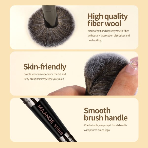 MAANGE Wholesale Private Label Custom  Single Makeup Brush  Foundation Loose Powder Blush Professional Makeup Brush