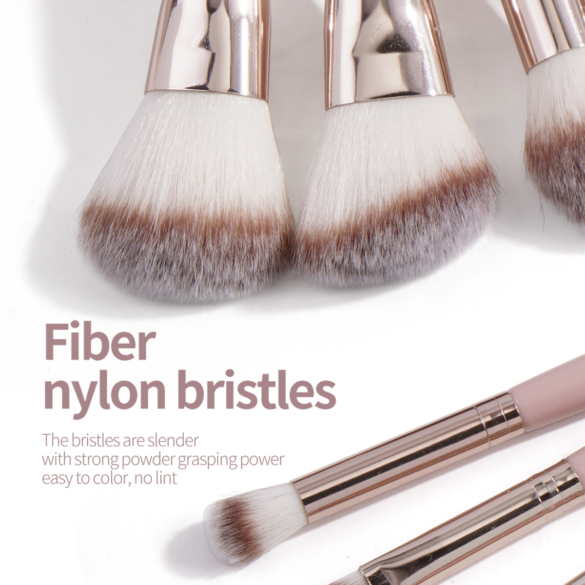 MAANGE 9pcs Vegan Nylon Hair Women Makeup Brush Set Foundation Concealer  Eyeshadow Private Label Professional Makeup Brush Set - 图片 3