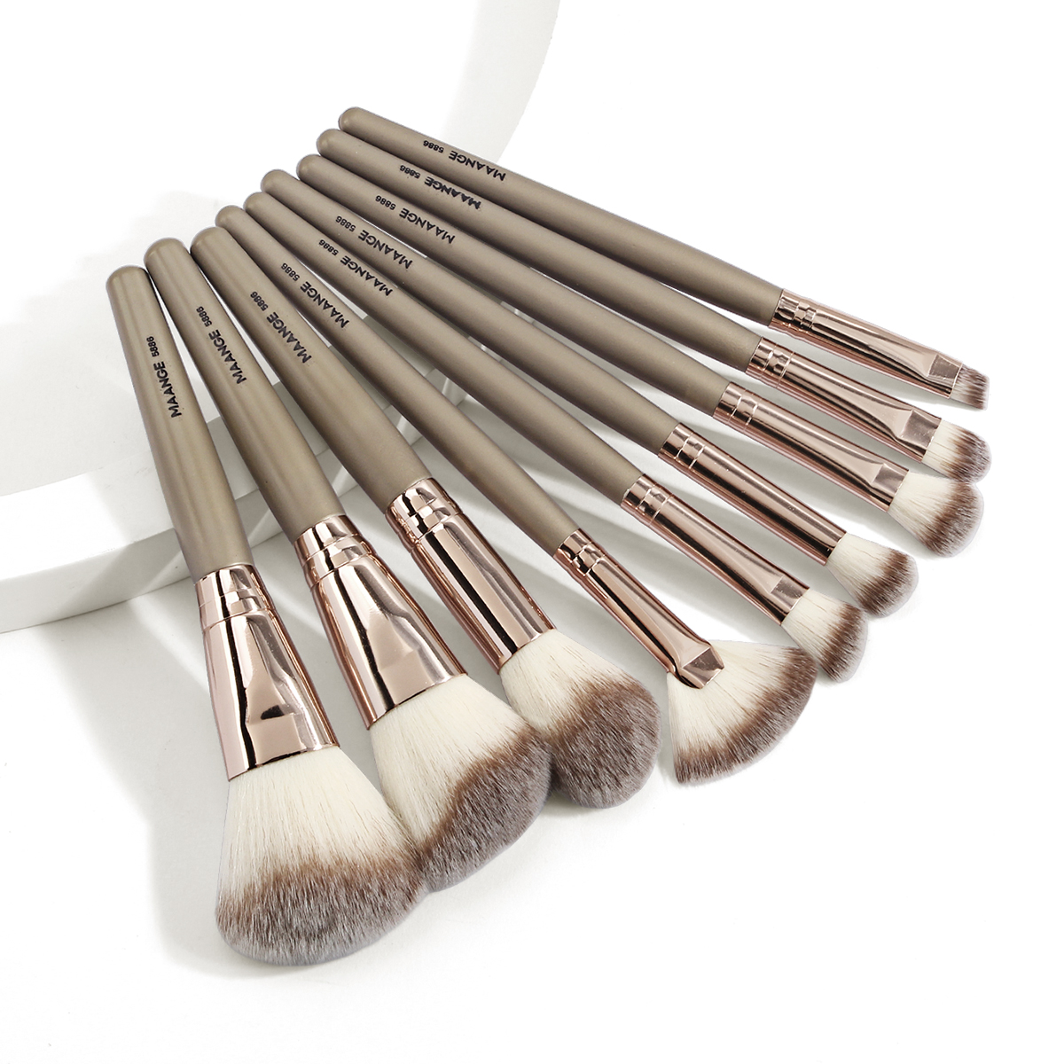 MAANGE Wholesale 9pcs Makeup Brush  High-quality Cosmetic Brush Foundation Loose Powder Concealer EyeShadow Makeup Brush Set - 图片 5