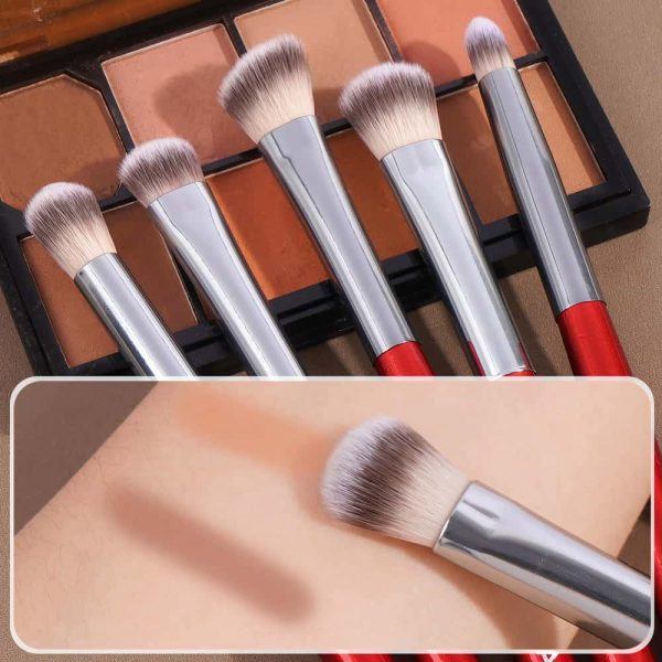 MAANGE Professional 7PCS Makeup Brush Set Face Powder Foundation Concealer Eyeshadow Makeup Box Professional Makeup Brush Set
