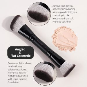 MAANGE Luxury 2pcs Makeup Brush Foundation Brush Private Label Streak-Free Liquid/BB Cream Makeup Box Makeup Tools Brush - 图片 4