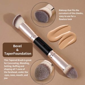 MAANGE Luxury 2pcs Makeup Brush Makeup Box  Foundation Brush Private Label Streak-Free Liquid/BB Cream Makeup Tools Brush - 图片 4