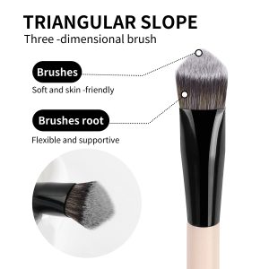 MAANGE Wholesale Custom Oem&odm Professional 3PCS Concealer Brush Contouring Brush Highlighting Brush Facial Makeup Brush - 图片 3