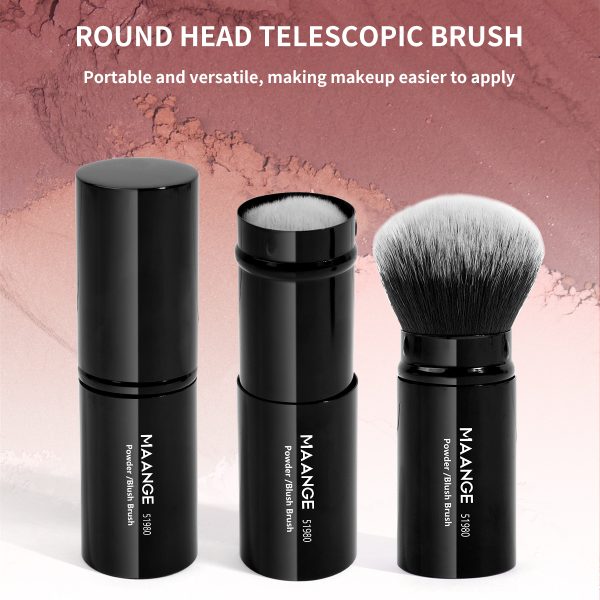 MAANGE Single Foundation Brush Single Pack Makeup Brush Round-head Telescopic Brush Foundation Loose Powder Makeup Brush