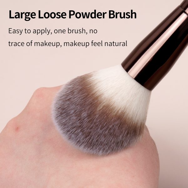 MAANGE Custom Logo OEM&ODM 2Pcs Double-headed Loose Powder Blush Foundation Professional Makeup Brush Set