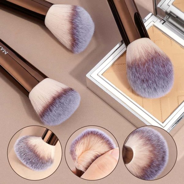 MAANGE Wholesale Natural 13pcs Makeup Brush Set Soft High Quality Hair Blush Powder Brush Concealer Makeup Tool Makeup Brush Set