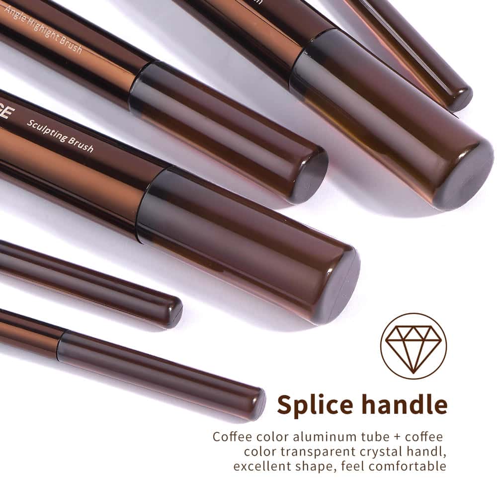MAANGE Wholesale Custom OEM&ODM 13pcs Makeup Brush Set 2PCS Powder Puff Powder Brush Concealer Makeup Tool Makeup Brush Set - 图片 4