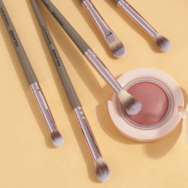 MAANGE Wholesale 5pcs Eye Makeup Brush Blending Shadow Makeup Box Professional Makeup Brush Set