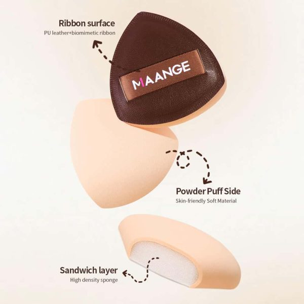 MAANGE Wholesale 10pcs Makeup Brush 2 Powder Puff High Quality Brown Private Label Travel Professional Makeup Brush Kit