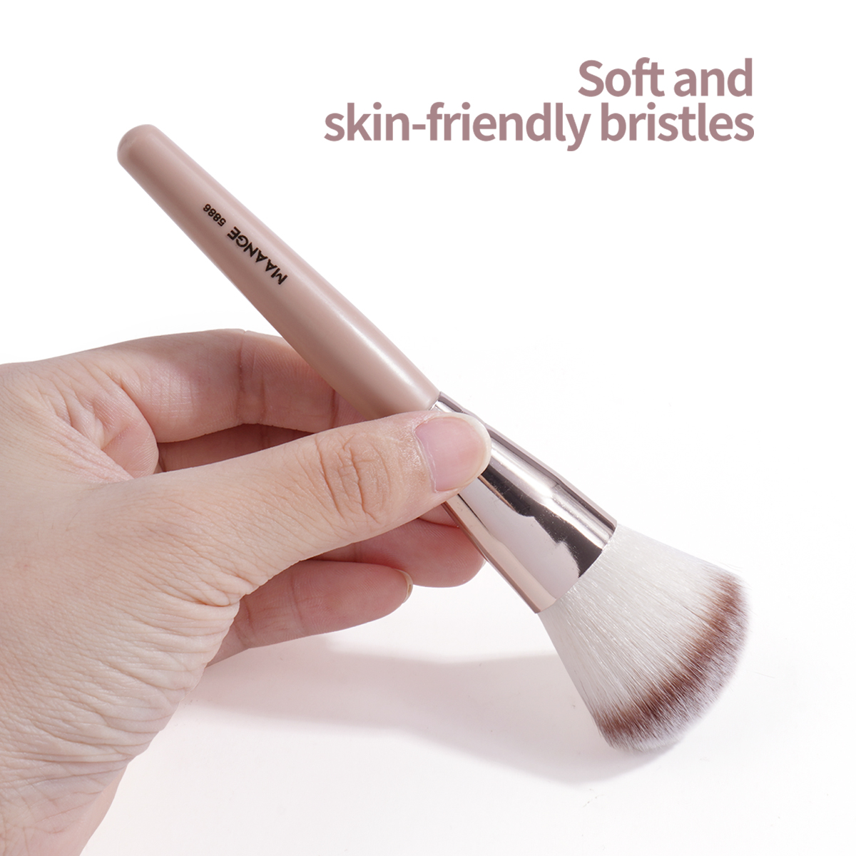 MAANGE 9pcs Vegan Nylon Hair Women Makeup Brush Set Foundation Concealer  Eyeshadow Private Label Professional Makeup Brush Set - 图片 2