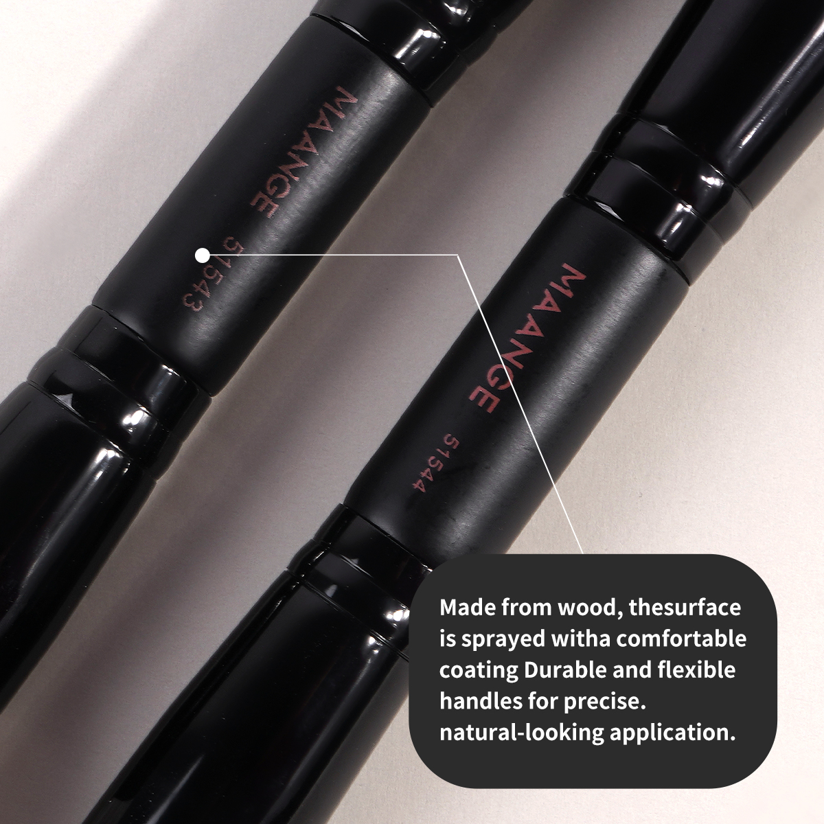 MAANGE Luxury 2pcs Makeup Brush Foundation Brush Private Label Streak-Free Liquid/BB Cream Makeup Box Makeup Tools Brush - 图片 3