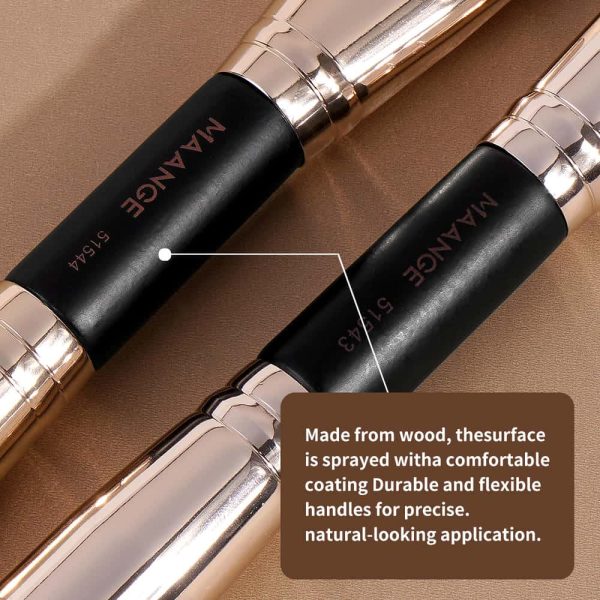 MAANGE Luxury 2pcs Makeup Brush Makeup Box Foundation Brush Private Label Streak-Free Liquid/BB Cream Makeup Tools Brush