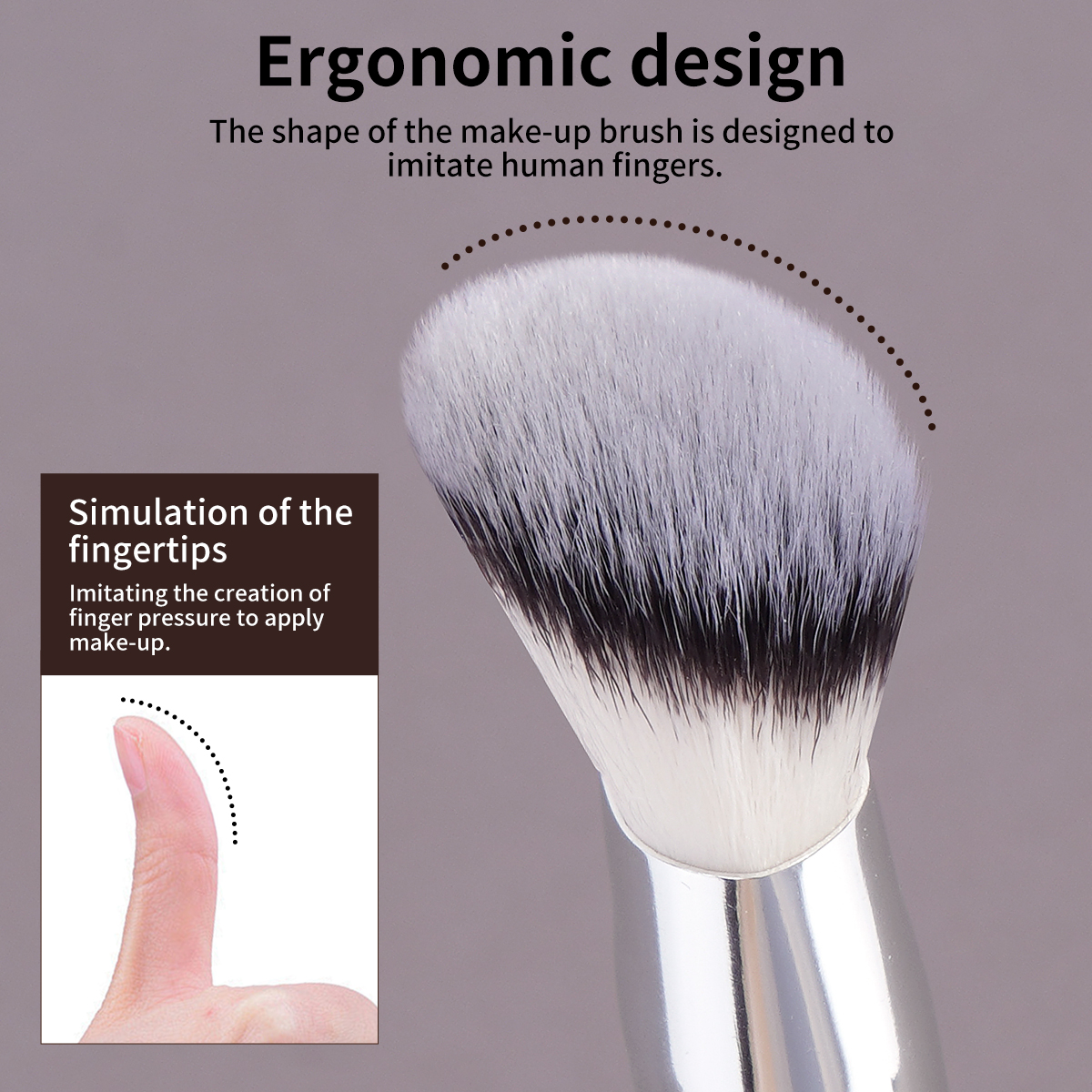 MAANGE Custom OEM&ODM 4pcs  Brush Private Label Concealer Brushes Makeup  Loose Powder Foundation Professional Makeup Brush Set - 图片 2