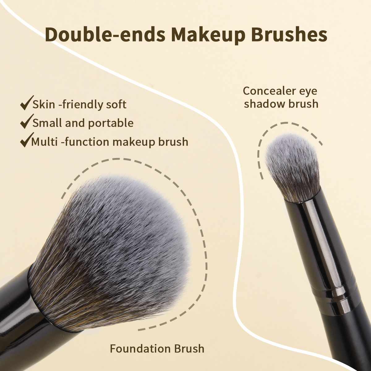 MAANGE Wholesale Private Label Custom  Single Makeup Brush  Foundation Loose Powder Blush Professional Makeup Brush - 图片 4