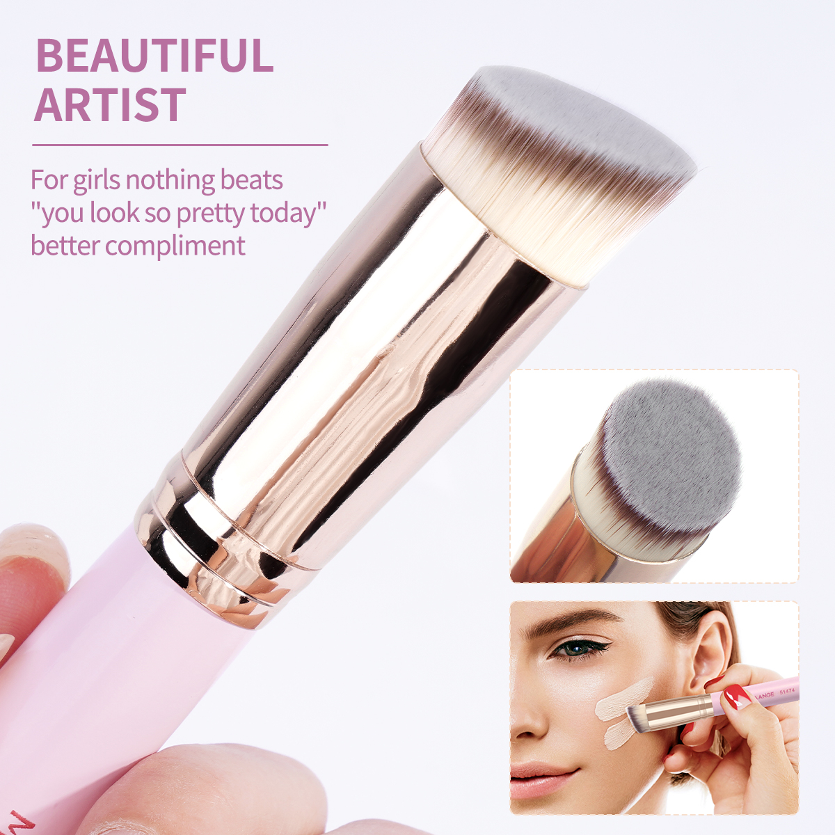 MAANGE Wholesale Custom OEM&ODM Professional 13PCS Makeup Brush Foundation Loose Powder Blush Eyeshadow Brush Makeup Brush Kit - 图片 6