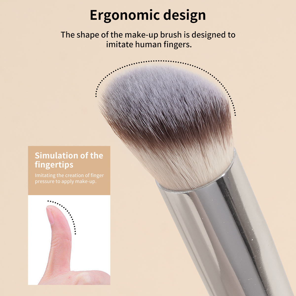 MAANGE Wholesale Custom OEM&ODM Single  Large Loose Powder Foundation Blush Professional Single Makeup Brush - 图片 3