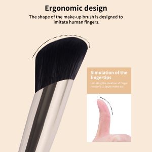 MAANGE Multi-Functional Vegan Synthetic Hair Makeup Brush Double-Ended Nose Contour  Single Blush Makeup Brush - 图片 3