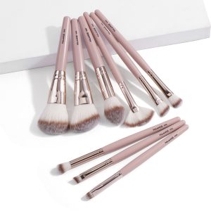 MAANGE 9pcs Vegan Nylon Hair Women Makeup Brush Set Foundation Concealer  Eyeshadow Private Label Professional Makeup Brush Set - 图片 4