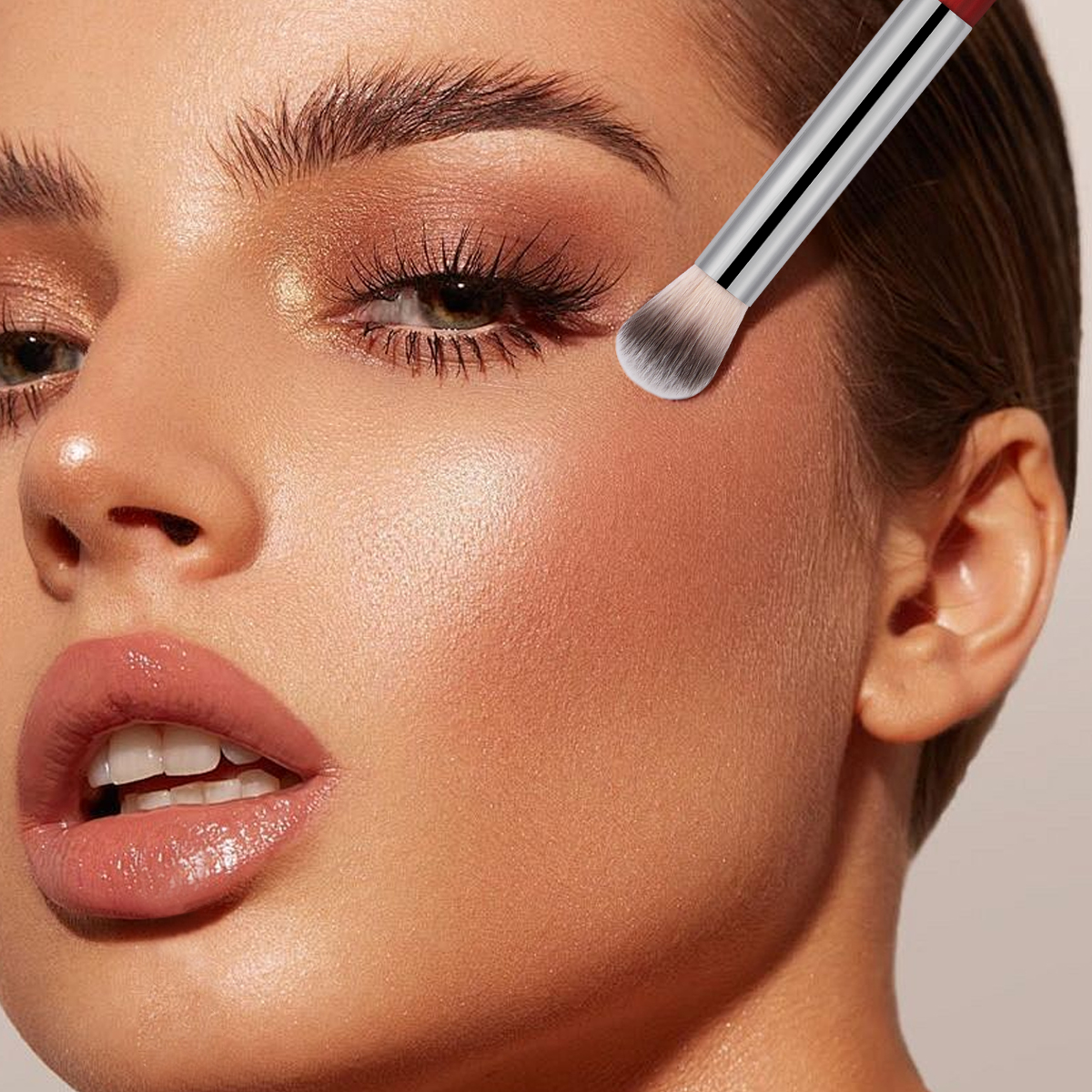 MAANGE Professional 7PCS Makeup Brush Set Face Powder Foundation Concealer  Eyeshadow Makeup Box Professional Makeup Brush Set - 图片 3