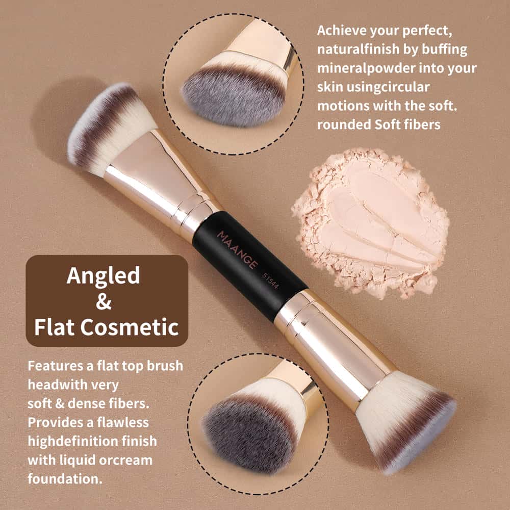 MAANGE Luxury 2pcs Makeup Brush Makeup Box  Foundation Brush Private Label Streak-Free Liquid/BB Cream Makeup Tools Brush - 图片 5