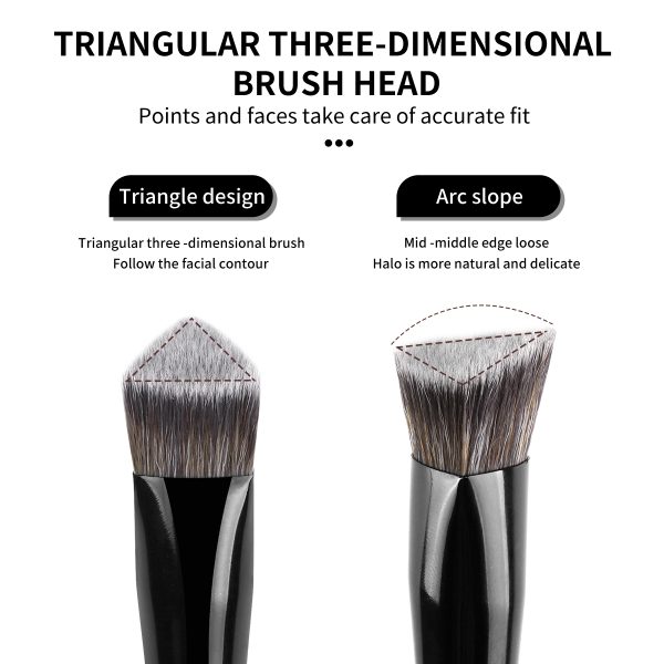 MAANGE Wholesale Custom Oem&odm Professional 3PCS Concealer Brush Contouring Brush Highlighting Brush Facial Makeup Brush