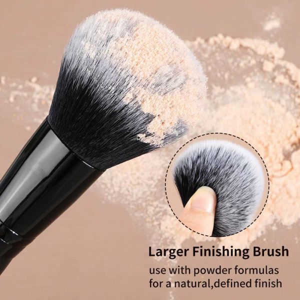 MAANGE Wholesale 2PCS Makeup Brush Custom Logo Foundation Loose Powder Blush Contouring  Professional Makeup Brush Set