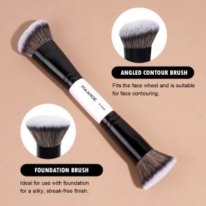 MAANGE Wholesale Custom Logo 3pcs Double Ended Foundation Makeup Brushes Private Label Professional Makeup Brush Set - 图片 4
