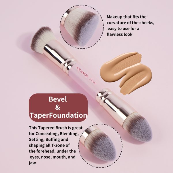 MAANGE Wholesale Custom OEM&ODM 3pcs Foundation Cosmetic Brush Professional Foundation Highlight Concealer Makeup Brushes Set