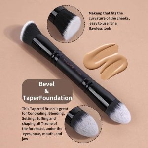 MAANGE Wholesale Custom OEM&ODM 3pcs Foundation Cosmetic Brush Professional Foundation Highlight Concealer  Makeup Brushes Set - 图片 8