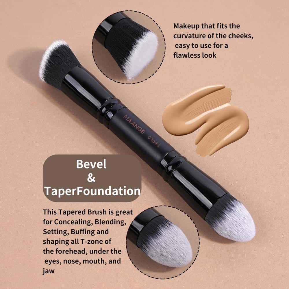 MAANGE Wholesale Custom OEM&ODM 3pcs Foundation Cosmetic Brush Professional Foundation Highlight Concealer  Makeup Brushes Set - 图片 8