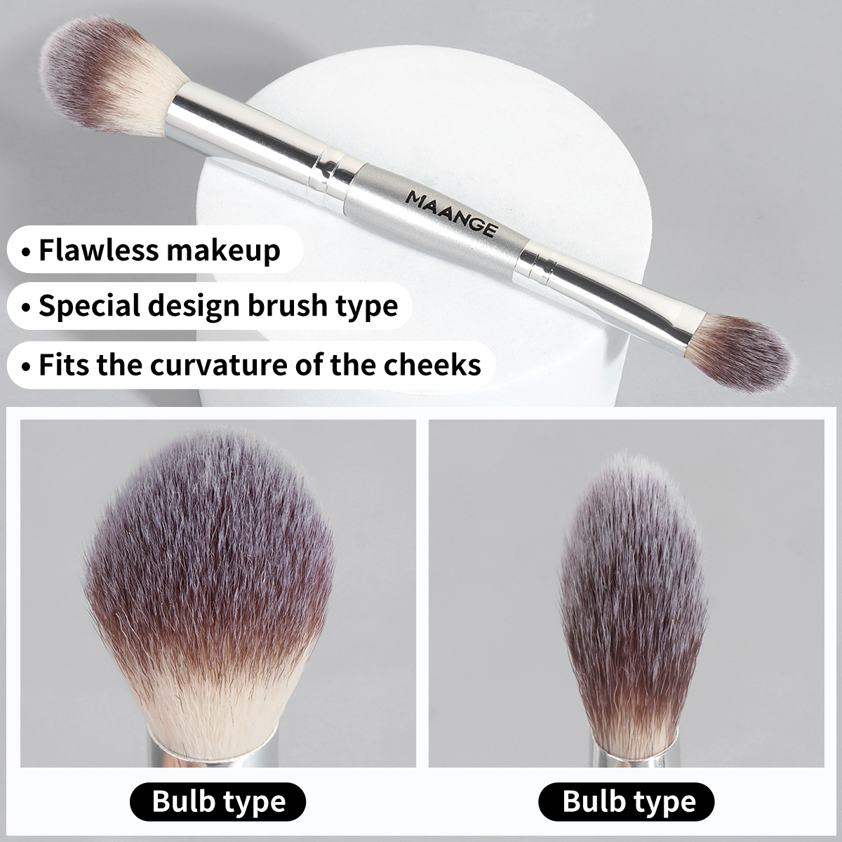 MAANGE 4pcs Makeup Brush Foundation Brushes  Blush Brush Concealer Highlight Brush Professional Makeup Brush Set - 图片 6