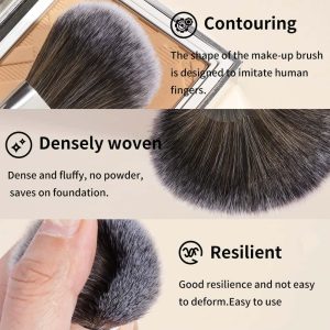 MAANGE Custom OEM&ODM  8PCS Facial  Brush Loose Powder Foundation Concealer Blush Private Label  Professional Makeup Brush Set - 图片 7