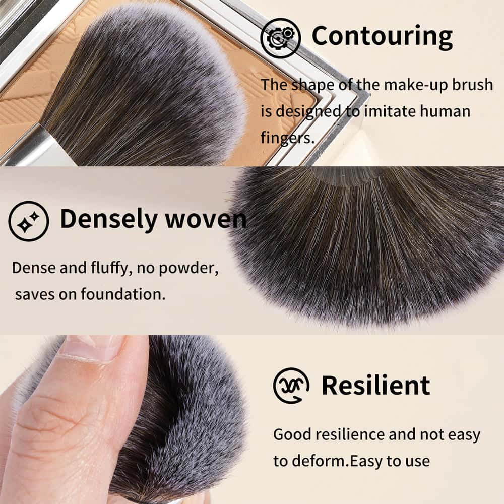 MAANGE Custom OEM&ODM  8PCS Facial  Brush Loose Powder Foundation Concealer Blush Private Label  Professional Makeup Brush Set - 图片 7