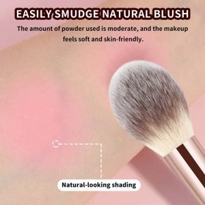Maange Wholesale Custom OEM&ODM Blush Loose Powder Highlighter Concealer Makeup Brush Facial Single Blush  Brush - 图片 3