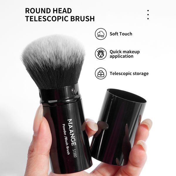 MAANGE Single Foundation Brush Single Pack Makeup Brush Round-head Telescopic Brush Foundation Loose Powder Makeup Brush